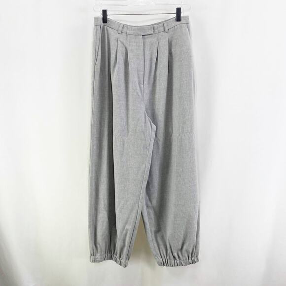 VALERIE STEVENS 90s Vintage Gray Cropped Palazzo Style Jogger Pants - Picture 5 of 10
